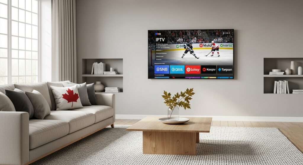 “is IPTV legal in Canada modern living room smart TV setup”